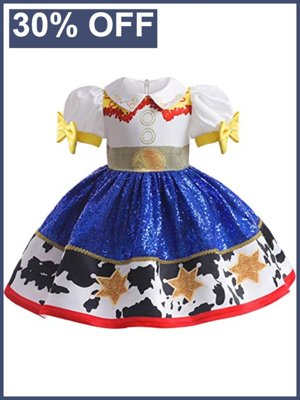 Girls Cowgirl Costume Dress Up Sequins Halloween Outfit